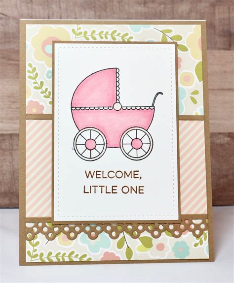 Welcome Baby Girl Handcrafted Card With A Heartfelt Message Greeting