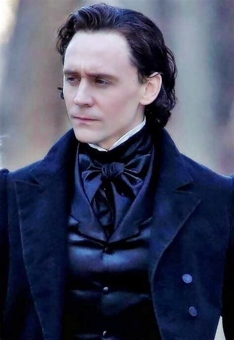 You picked up the tesseract, breaking reality. Tom #Hiddleston seen with black-dyed hair and wearing a ...