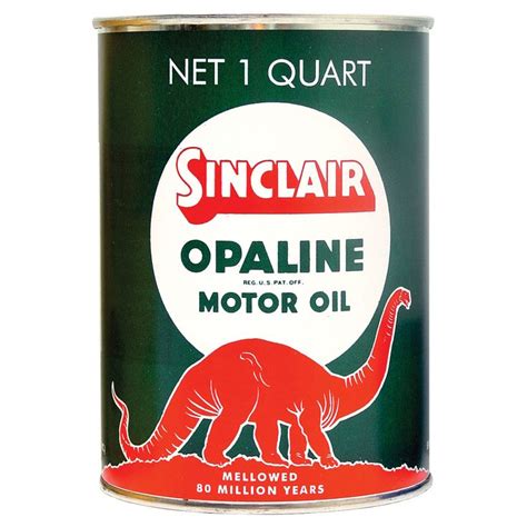 This Reproduction Sinclair Dino Oil Can Is An Unfilled Aluminum Prop