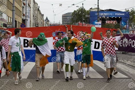 Irish And Croatian Fans Editorial Photo Image Of Croatia 25454946