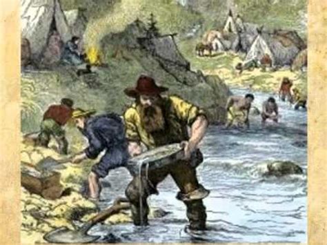 Then in 1848, marshall discovered flakes of gold in the river. California Gold Rush of 1849 - YouTube