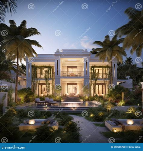 Luxurious and Majestic Estate in Lush Greenery Stock Photo - Image of