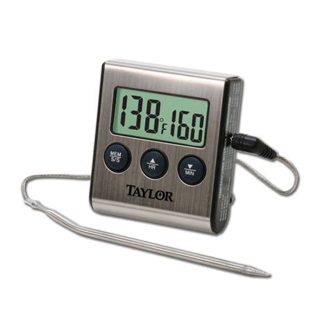 Taylor Pro Programmable Cooking And Barbeque Thermometer With Probe And