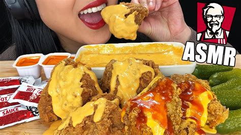 Asmr Spicy Hot Cheesy Kfc Fried Chicken Wings Crunchy Eating Sounds