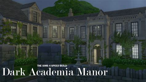 Dark Academia Manor The Sims 4 Speed Build Cc Links Tray Files