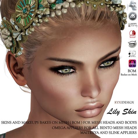 Second Life Marketplace Kyxe Designs Realistic Women Skins Lily