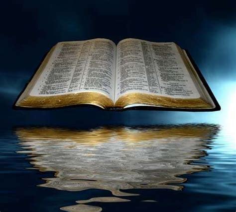 Esta Hermosa Gráfica De Una Biblia Abierta Reflejada En Aguas Ilustra