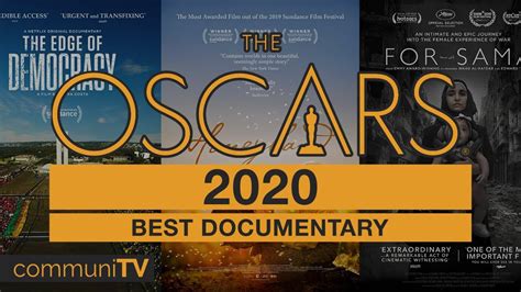 Best Documentary Nominations Oscars 2020 Youtube
