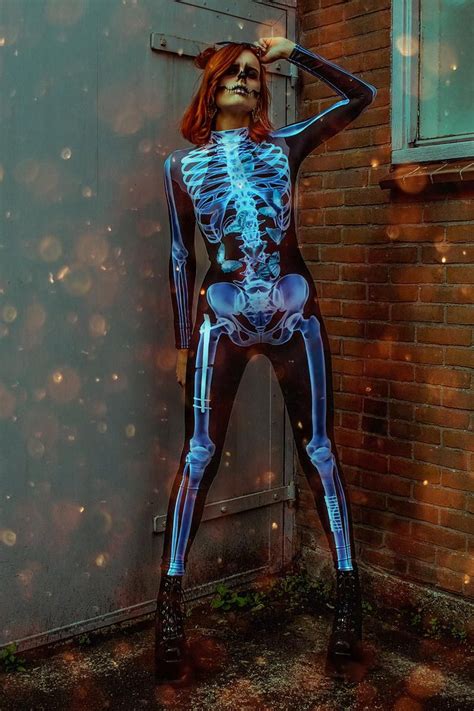 Skelett Kostüm Sexy Cosplay Kostüm Damen Skelett Body Etsy Skeleton