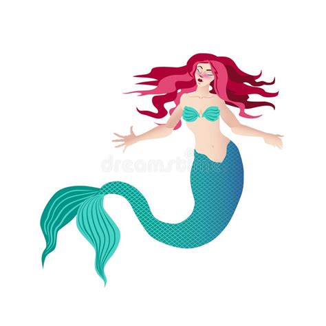 Mermaid Siren Mythological Creature Stock Vector