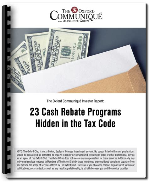 Cash Rebate Programs In The Tax Code