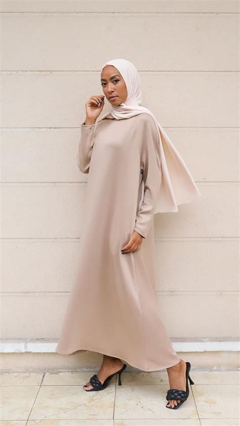 Abaya longue nude pour femme musulmane Abaya Dubaï chic mastour