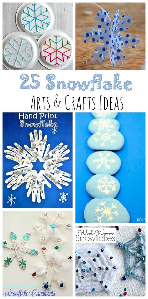 25 Snowflake Arts And Crafts For Kids Snowflakes Art Winter Crafts For Kids Christmas Arts
