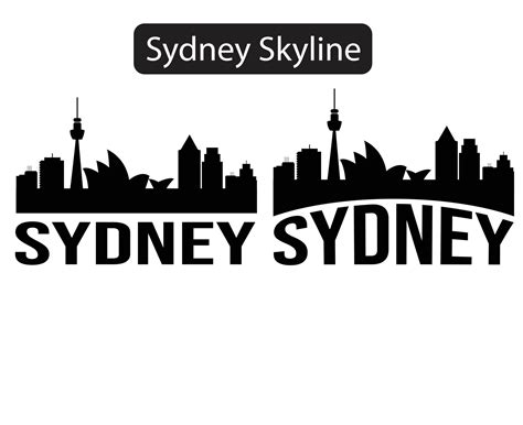 Sydney City Skyline Silhouette Vector Illustration 10873614 Vector Art
