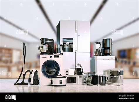 3d Render Of Home Appliances Collection Set Stock Photo Alamy