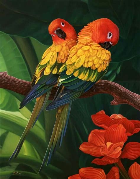 Beautiful Pretty Birds Love Birds Beautiful Birds Birds Painting
