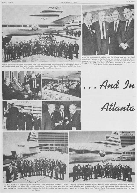 Airlines At Atlanta In The Early 1960s Sunshine Skies