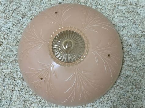 Globe light fixtures do not only make your lights look artsy, but they also protect them from breakage in case of being hit by objects. Vintage Pink Art Deco Pendant Frosted Glass Globe Ceiling ...