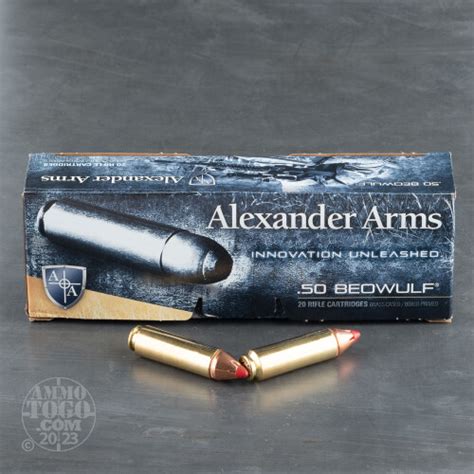 50 Beowulf Ammo 20 Rounds Of 300 Grain Flex Tip FTX By Alexander Arms