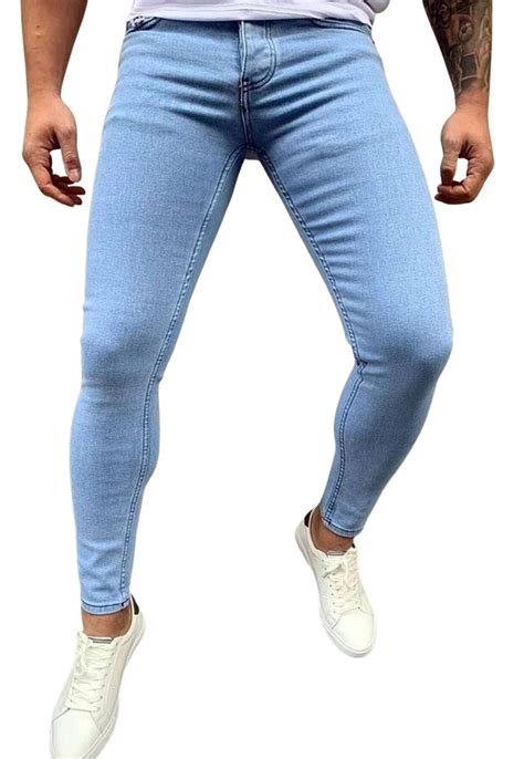 Calça Jeans Super Skinny Delave Mega Premium Masculino Azul Compre Agora Dafiti Brasil
