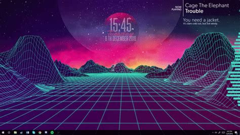 For those who might not have an interest in bionix wallpaper changer, when we'd like to recommend rainwallpaper, a software that brings animated wallpapers to windows 10. Back to the 80's : Rainmeter