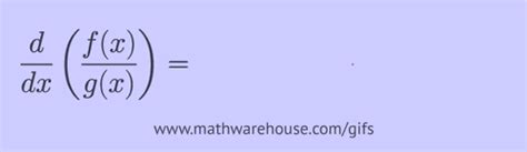 How To Use The Quotient Rule For Derivatives Visual Explanation With