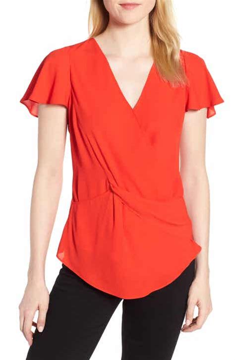 Womens Red Tops Blouses And Tees Nordstrom