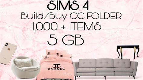 Sims 4 Buildbuy Cc Folder Download 1000 Objects 5 Gbs Youtube