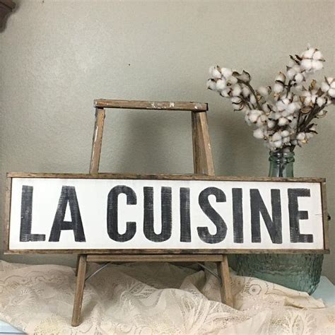 French Kitchen Sign La Cuisine Sign French Wall Decor Etsy Kitchen