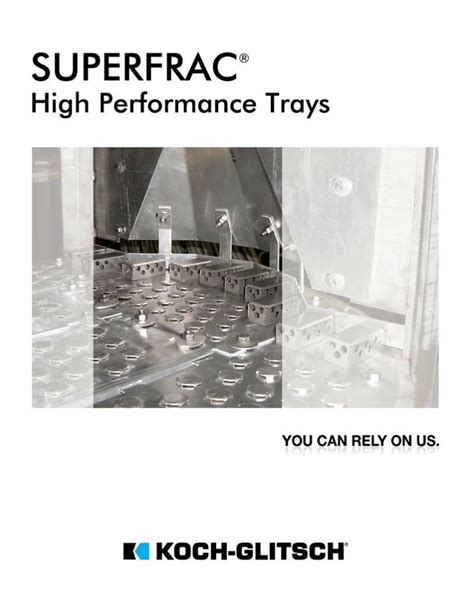 Pdf Superfrac® High Performance Trays Koch Glitsch Dokumentips