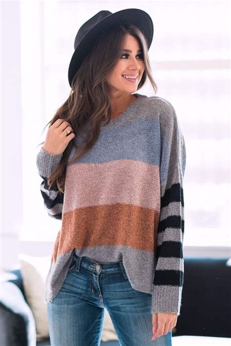 Inspiring Street Style Color Block Sweaters For Women 2023