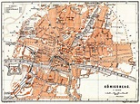 Old map of Königsberg in 1887. Buy vintage map replica poster print or ...