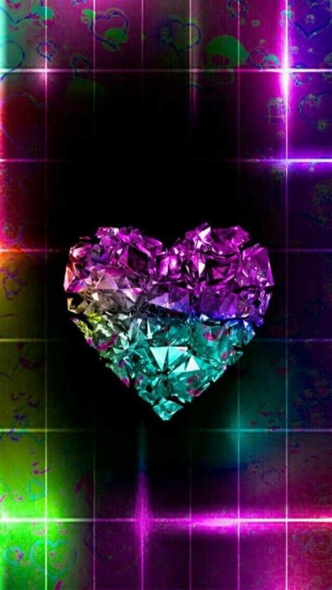 Sparkle Heart Heart Wallpaper Iphone Wallpaper Girly Bling Wallpaper