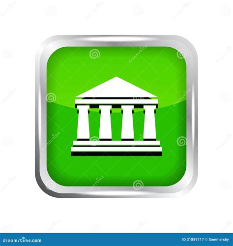 Green Bank Icon Royalty Free Stock Photography Image 31889717