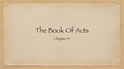 Acts Chapter 14 Youtube