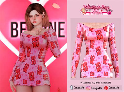 The Sims Resource Valentines Day Xoxo Dress