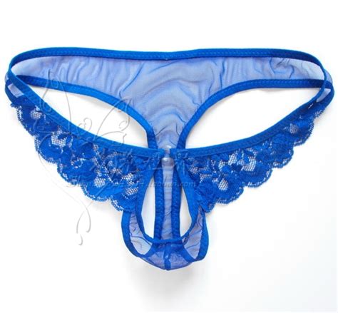 Man Men S Sexy Sheer Transparent Lace Thongs G String Panties Briefs T