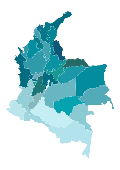 Mapa De Colombia Departamentos Y El Mapa Mudo Para Colorear