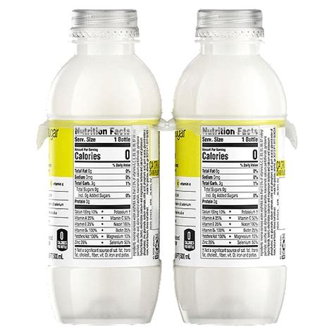 Vitamin Water Zero Nutrition Label