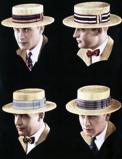 Mens Hats Usa 1920 Chapeau Canotier Chapeau Homme Chapeaux Vintage