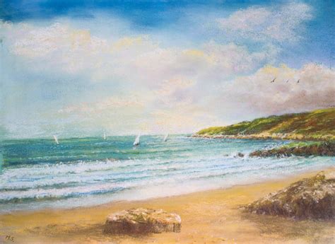 Devon Seascape Margo Starkey As Art Print Or Hand Painted Oil