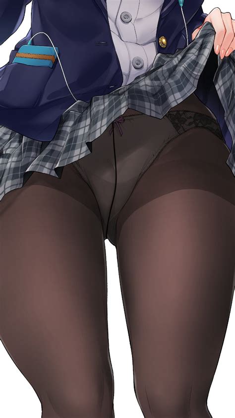Morishima Kon Original Highres 1girl Black Pantyhose Blazer Bow