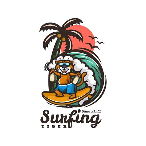 Premium Vector Surfing Logo