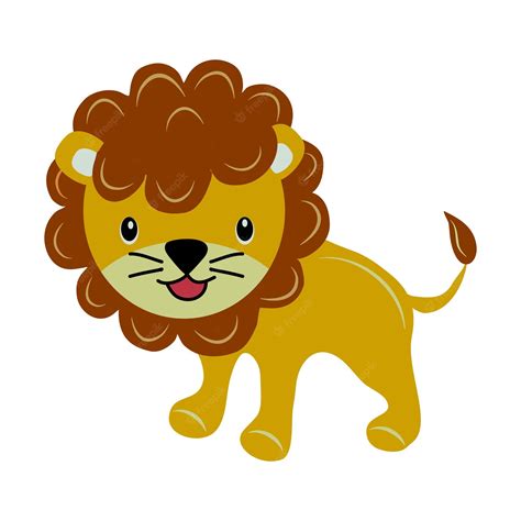 Premium Vector Cartoon Lion Standing