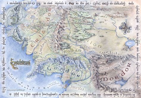 Large Detailed Map Of Middle Earth Desktop Wallpapers Big Middle