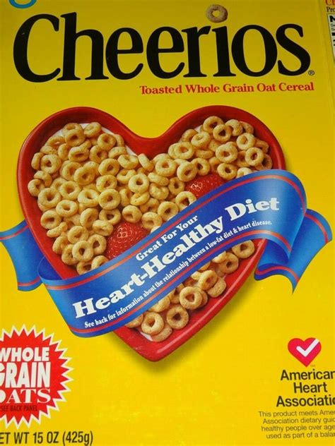 Cheerios have no artificial flavors or colors and are made with 12 vitamins and minerals. VINTAGE GM CEREAL BOX Cheerios Feb 1998 Exp Heart Shaped ...