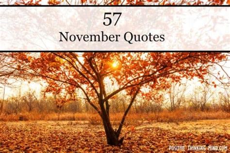 November Quotes And November Sayings Positive Thinking Mind