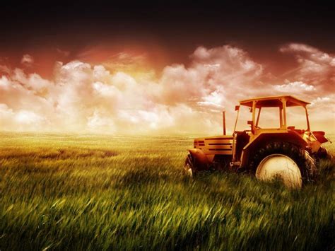 Farm Tractor Image Backgrounds For Powerpoint Templates Ppt Backgrounds