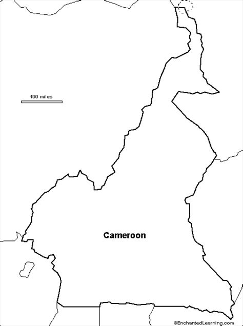 Outline Map Cameroon