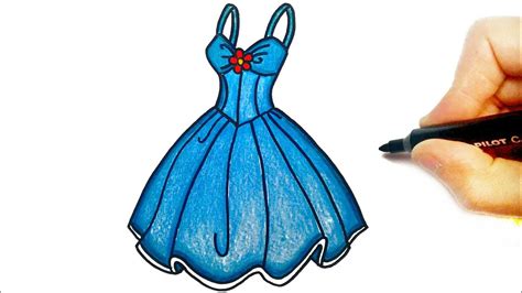 How To Draw A Dress Youtube